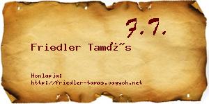 Friedler Tamás névjegykártya