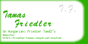 tamas friedler business card